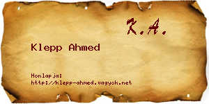 Klepp Ahmed névjegykártya